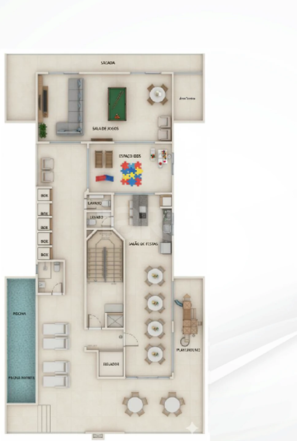 Planta — Pavimento lazer
