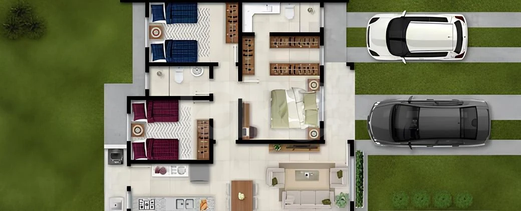 Planta — Casa em Condomínio 80,62 m²