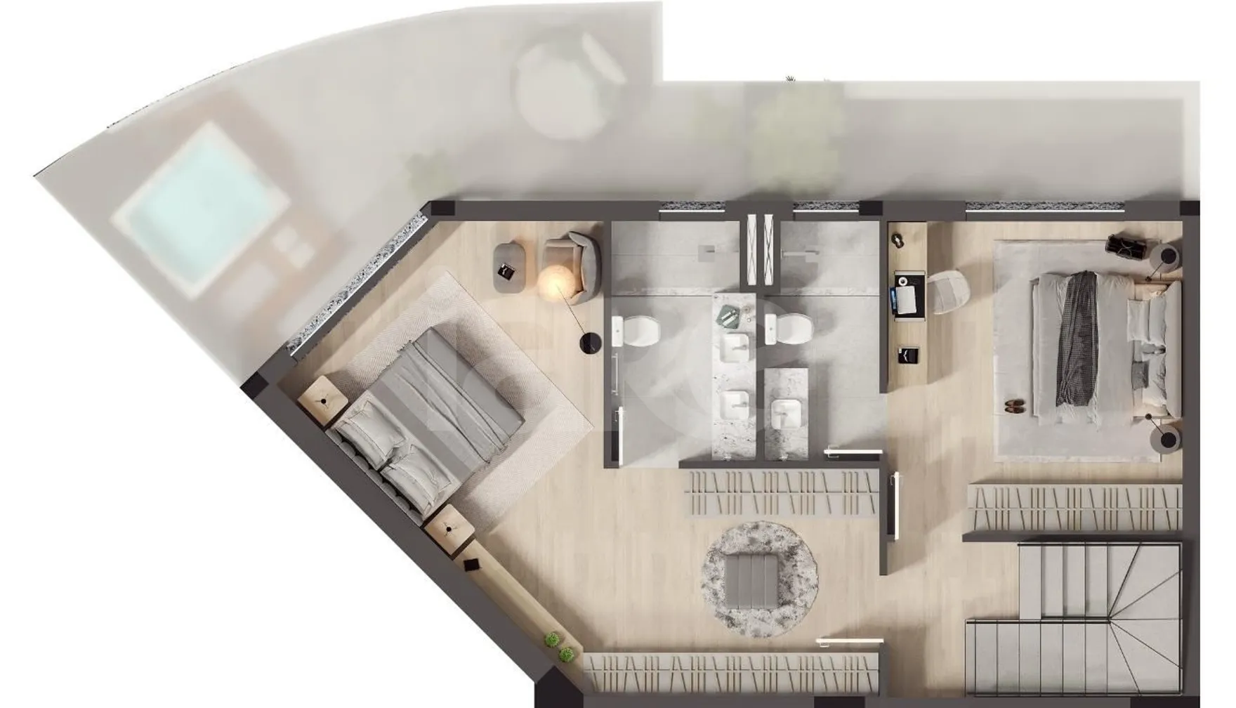 Planta — Cobertura Duplex 159,71 m²