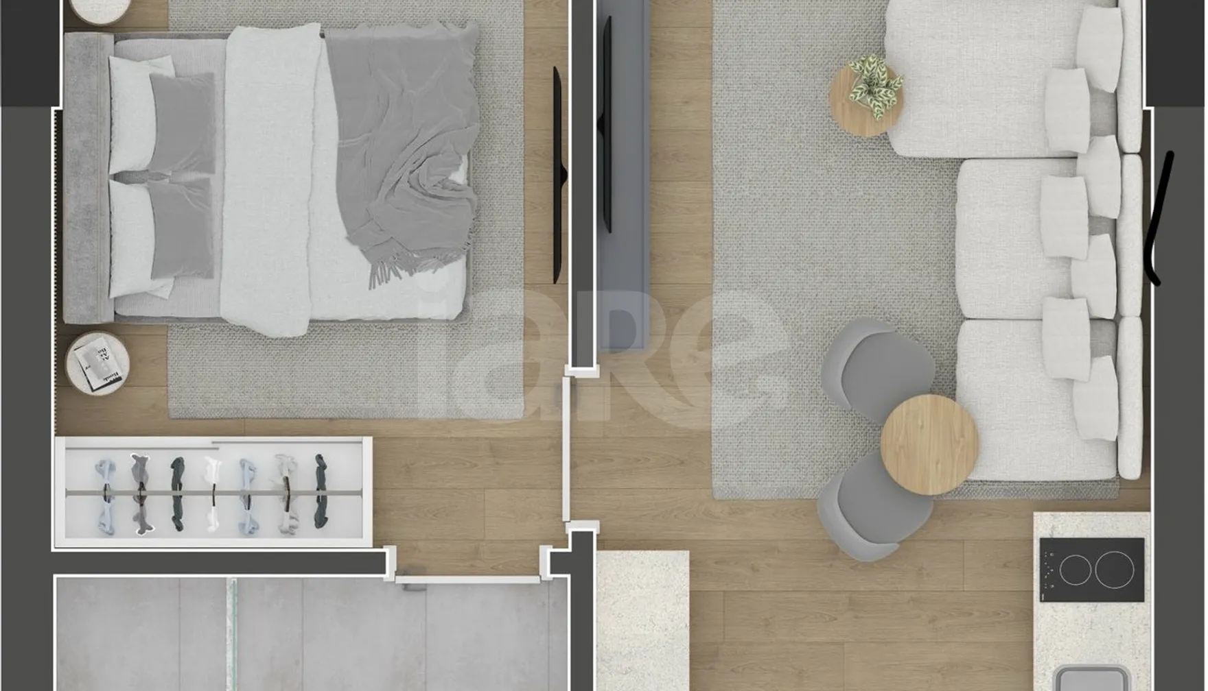 Planta — Apartamento 33,93 m²