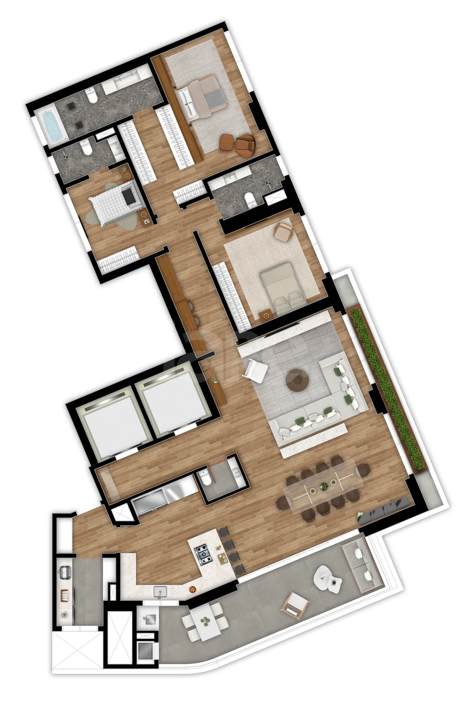 Planta — Apartamento 234,61 m²