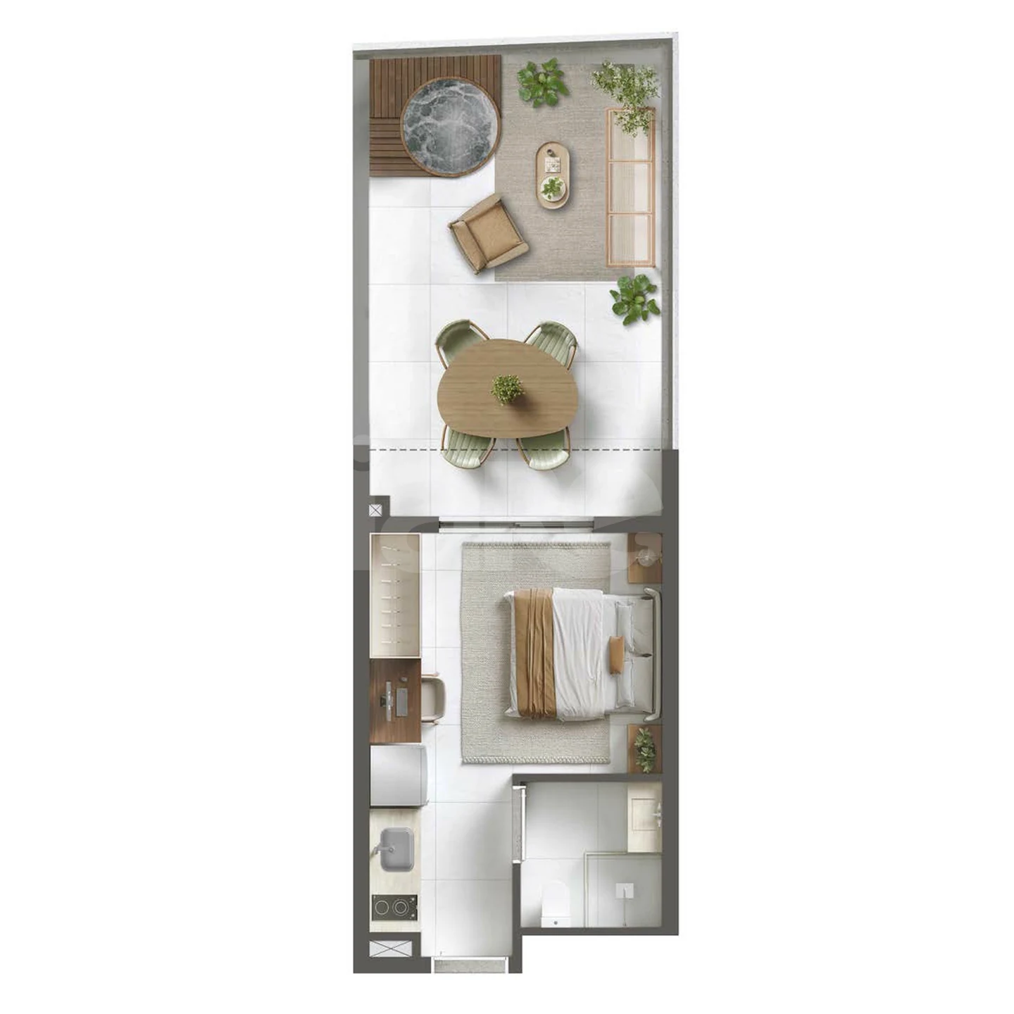 Planta — Garden 52,35 m²