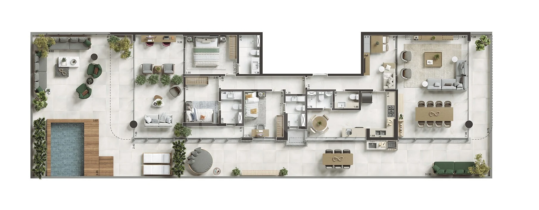 Planta — Garden 304,6 m²