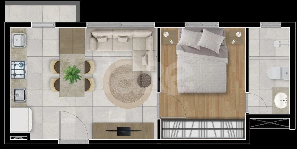 Planta — Apartamento 30,13 m²