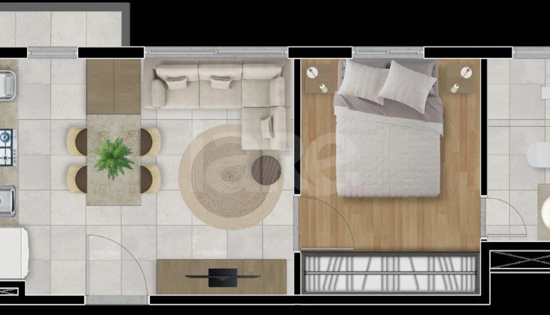 Planta — Apartamento 30,13 m²