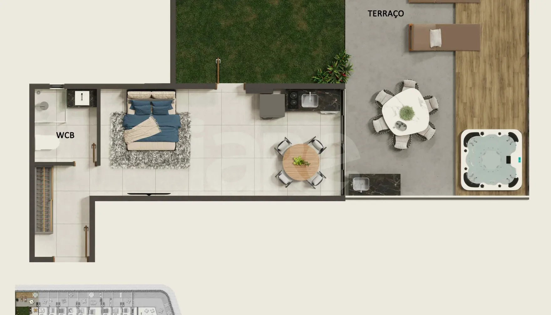 Planta — Garden 41,05 m²