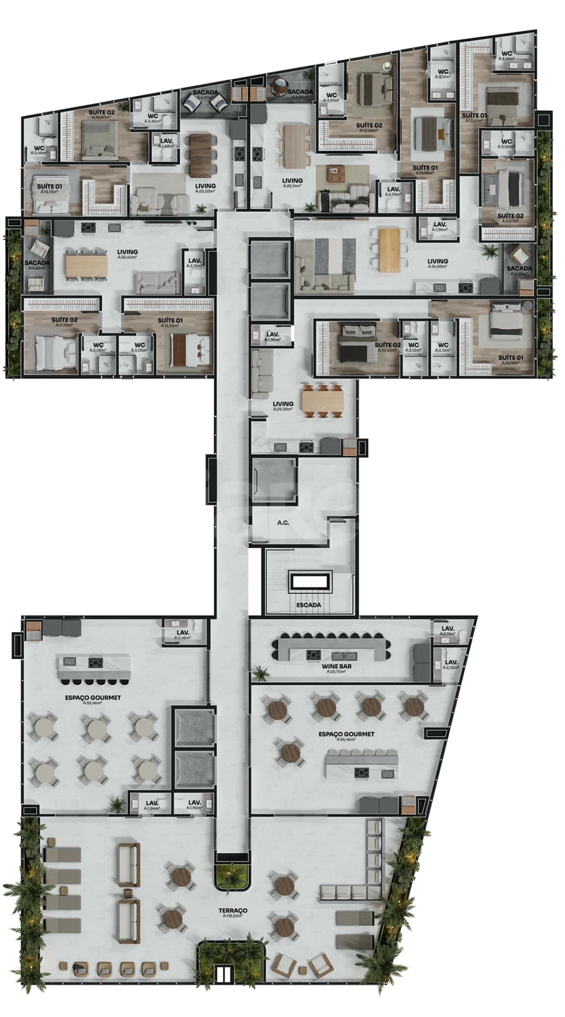 Planta — Pavimento rooftop