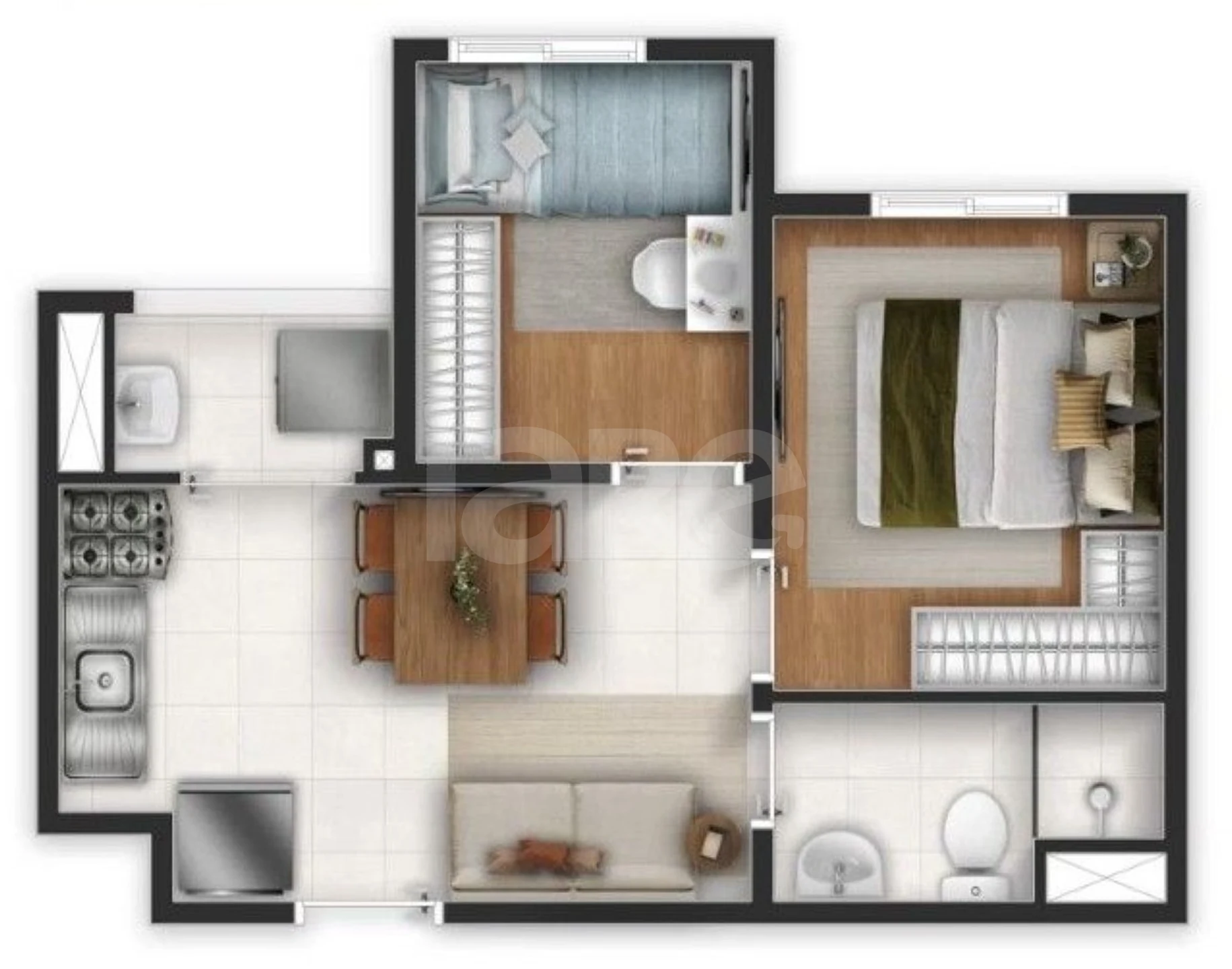 Planta — Apartamento 31 m²