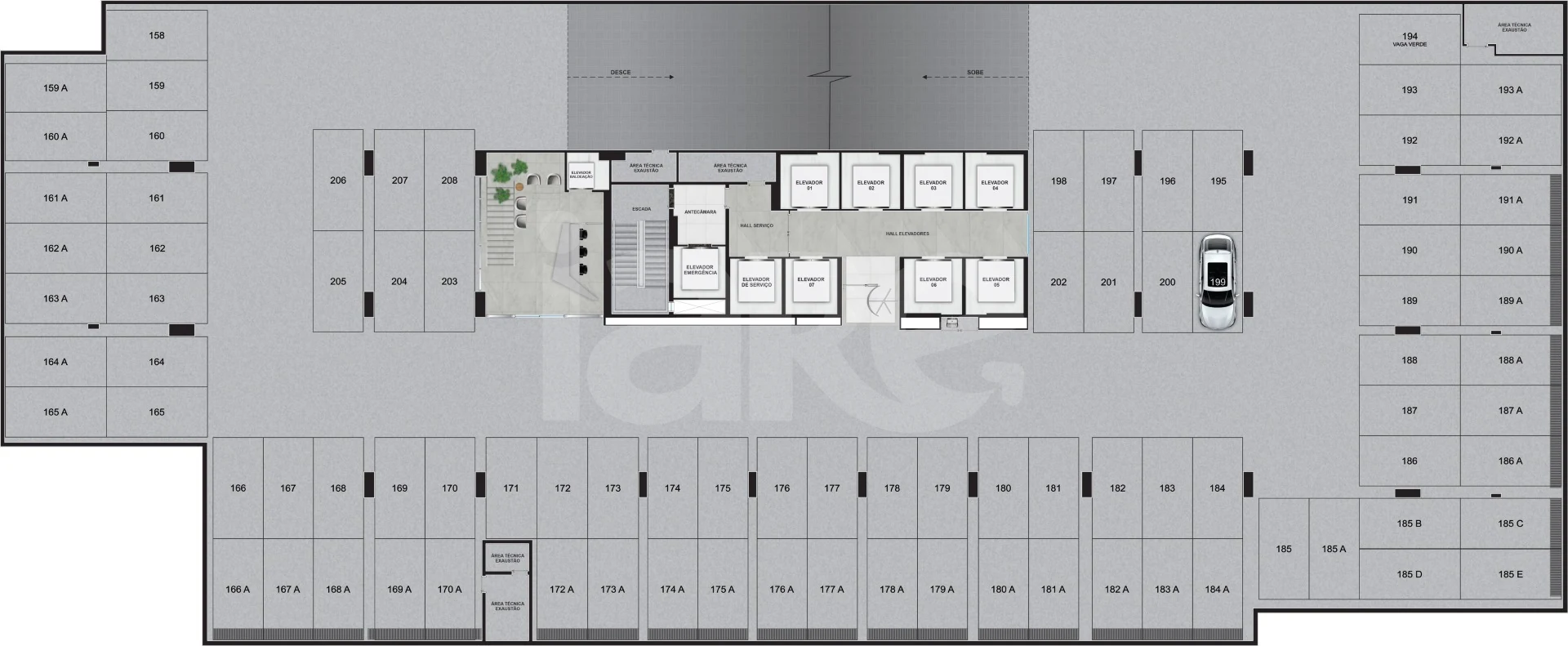 Planta — Pavimento subsolo 1