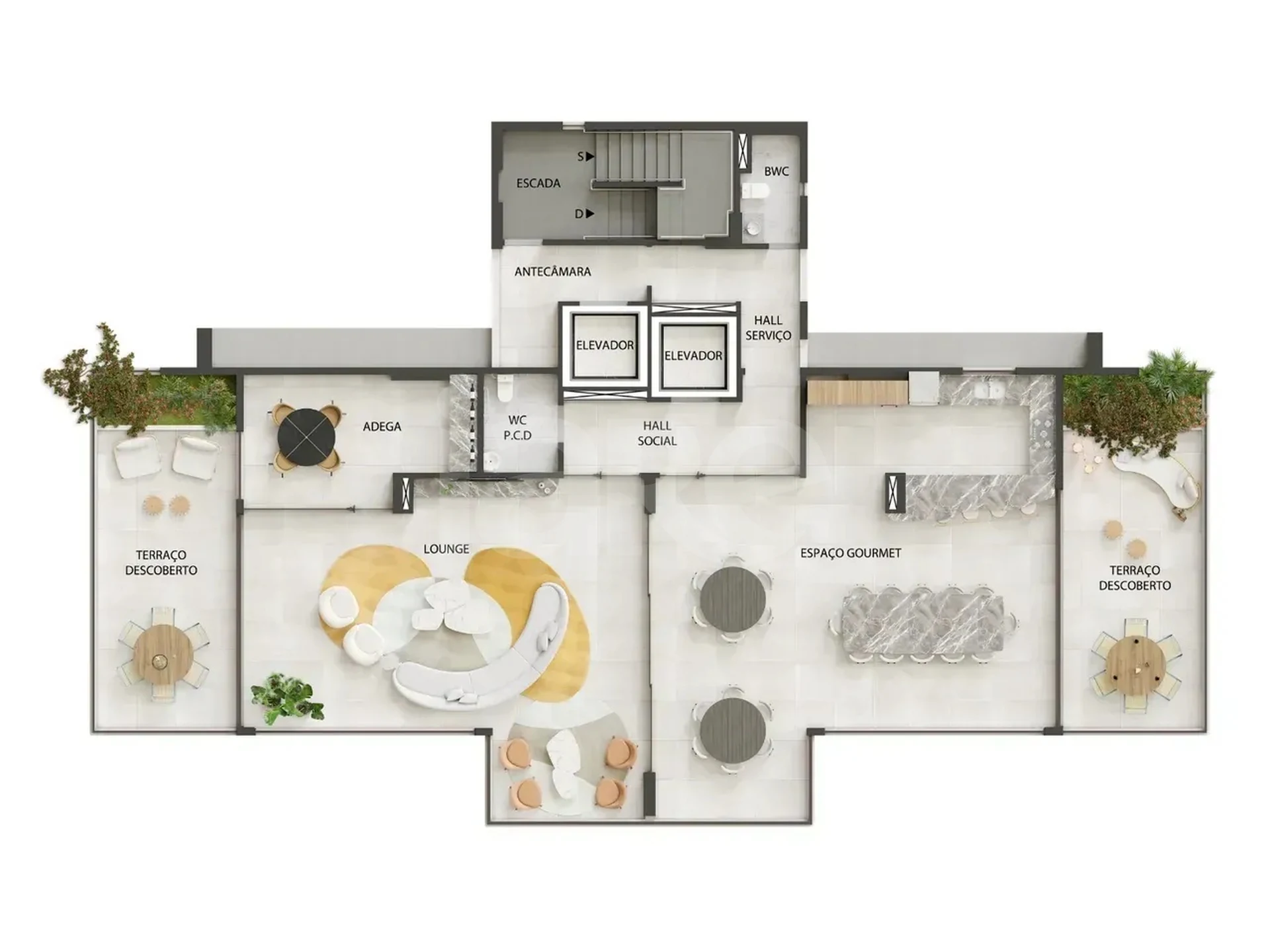 Planta — Pavimento rooftop