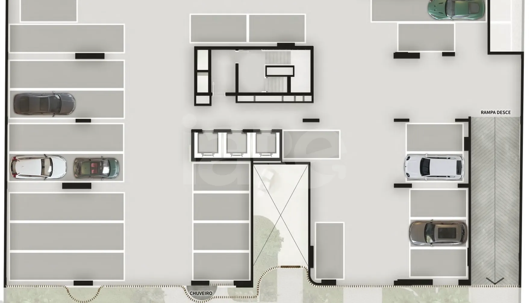 Planta — Garagem - 2° pavimento