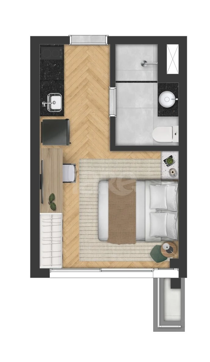Planta — Studio 20,83 m²