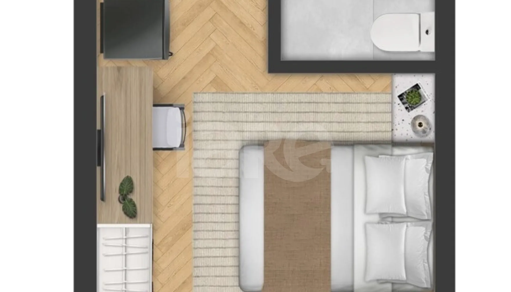 Planta — Studio 20,83 m²