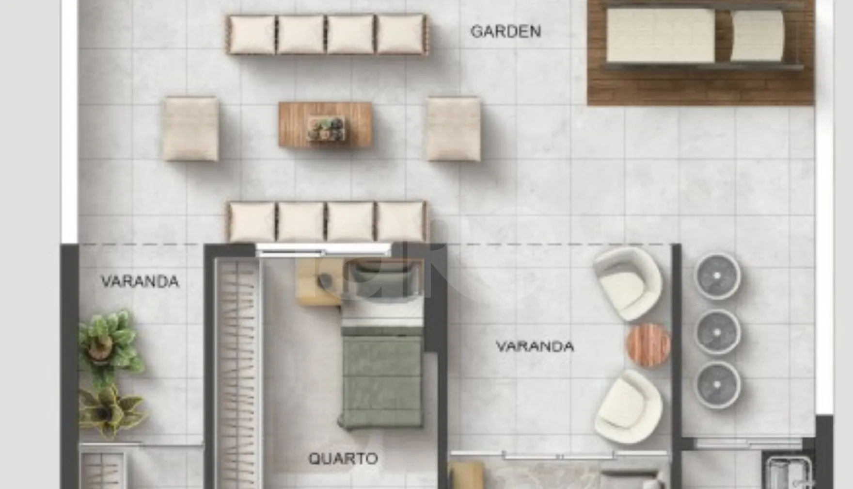 Planta — Garden 136,99 m²