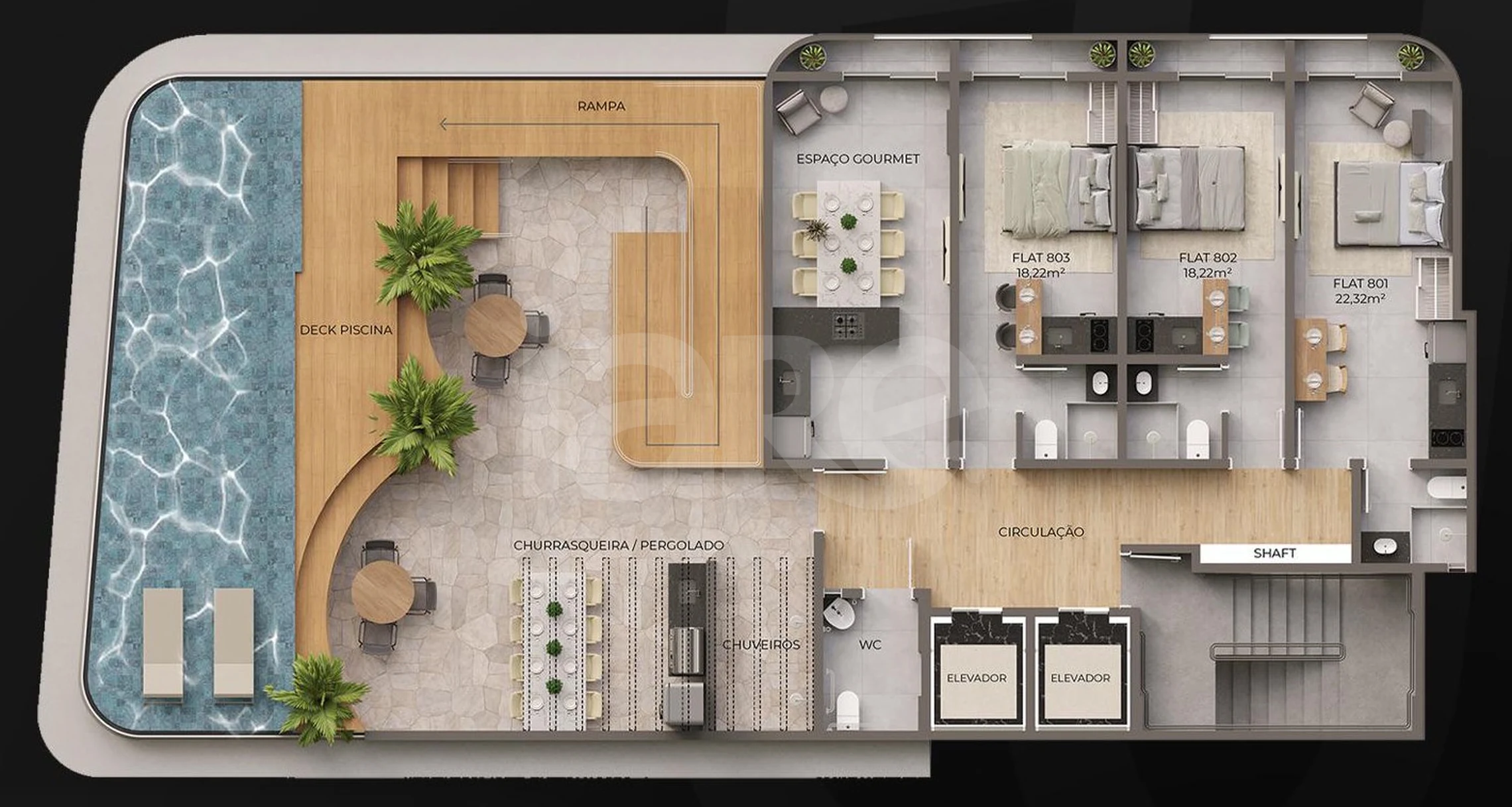 Planta — Pavimento rooftop