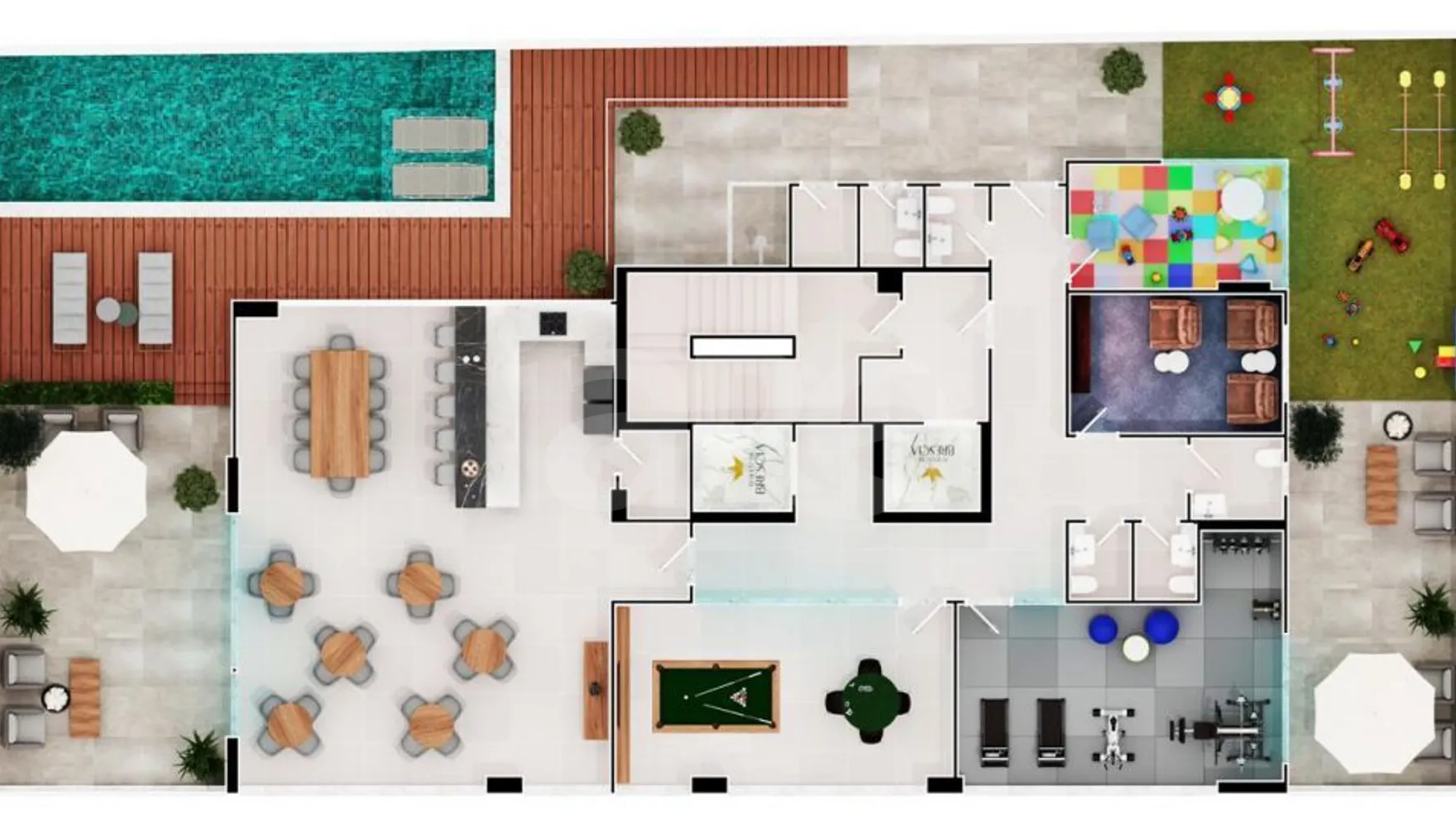 Planta — Pavimento lazer