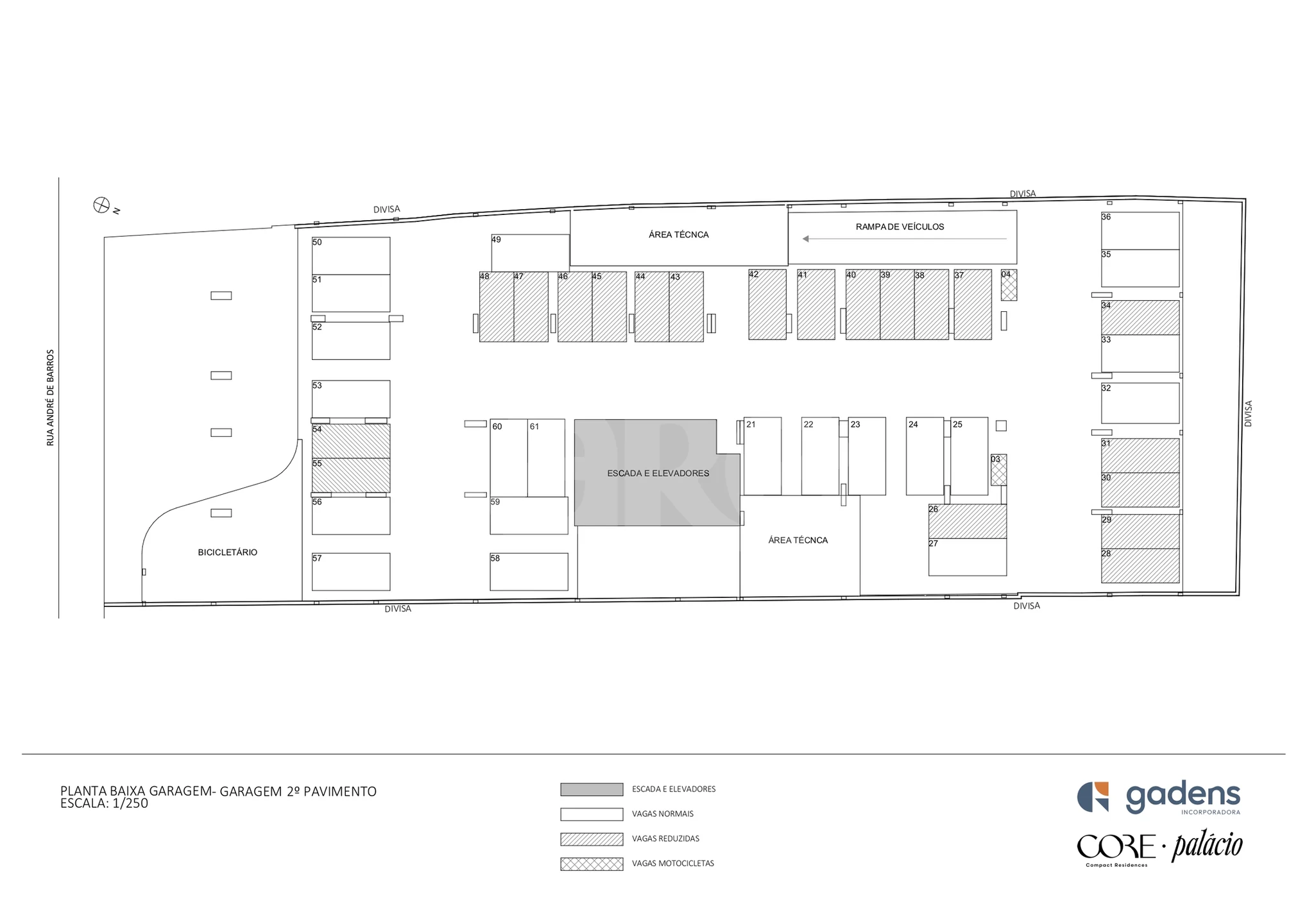 Planta — Planta Garagem 2° Pavimento