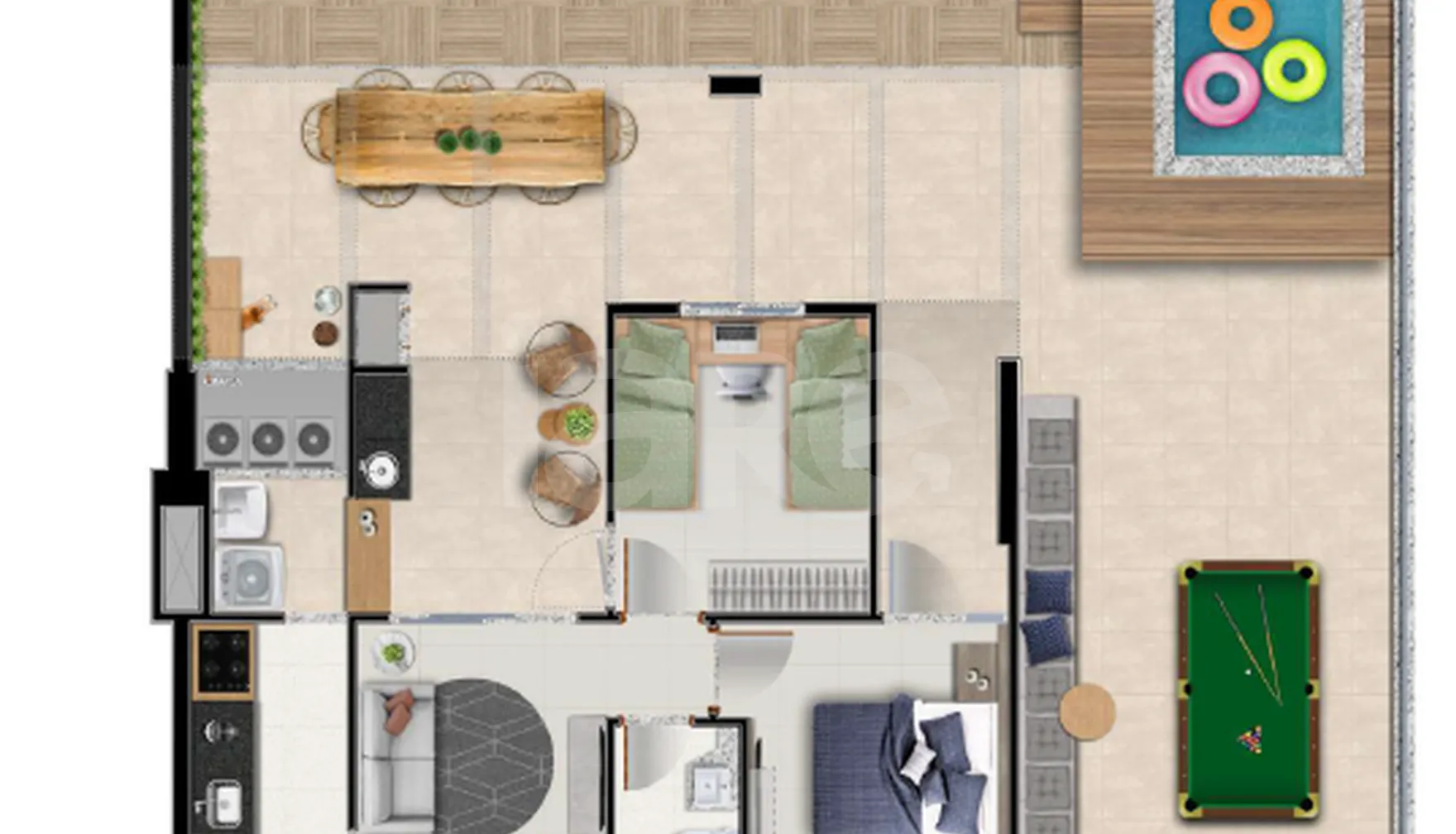 Planta — Garden 156,76 m²