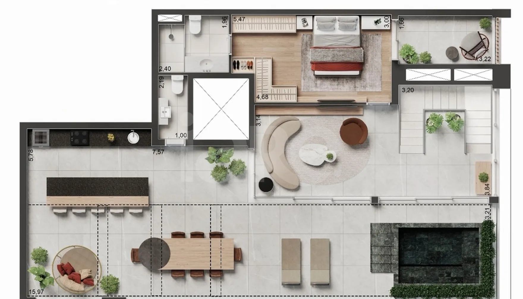 Planta — Garden 248,3 m²