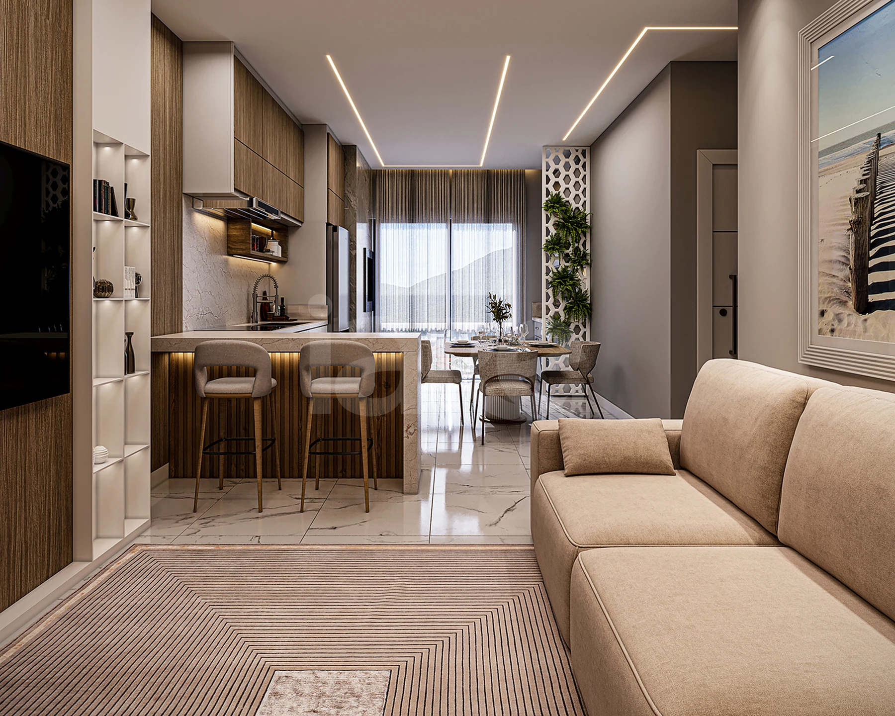 Topazio Residence - Apartamento com 60 m², em Centro — foto 2