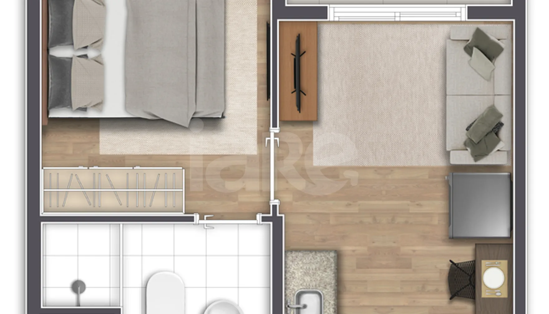Planta — Apartamento 24 m²