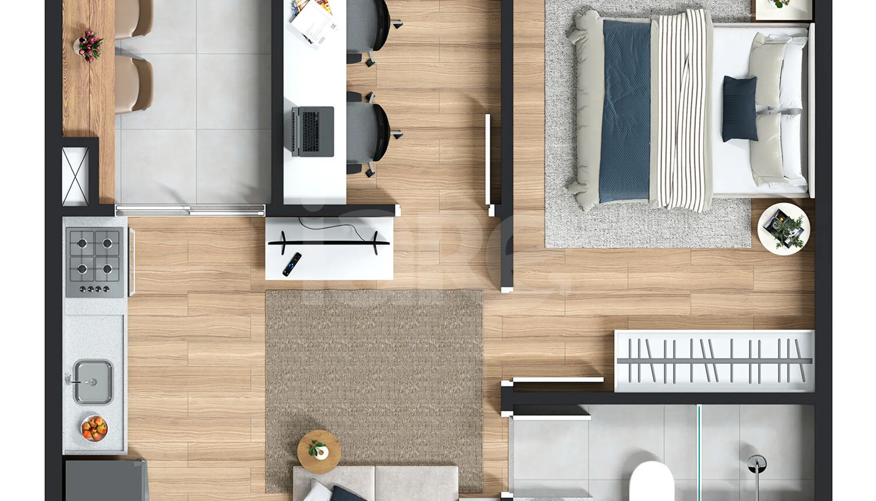 Planta — Apartamento 27,89 m²