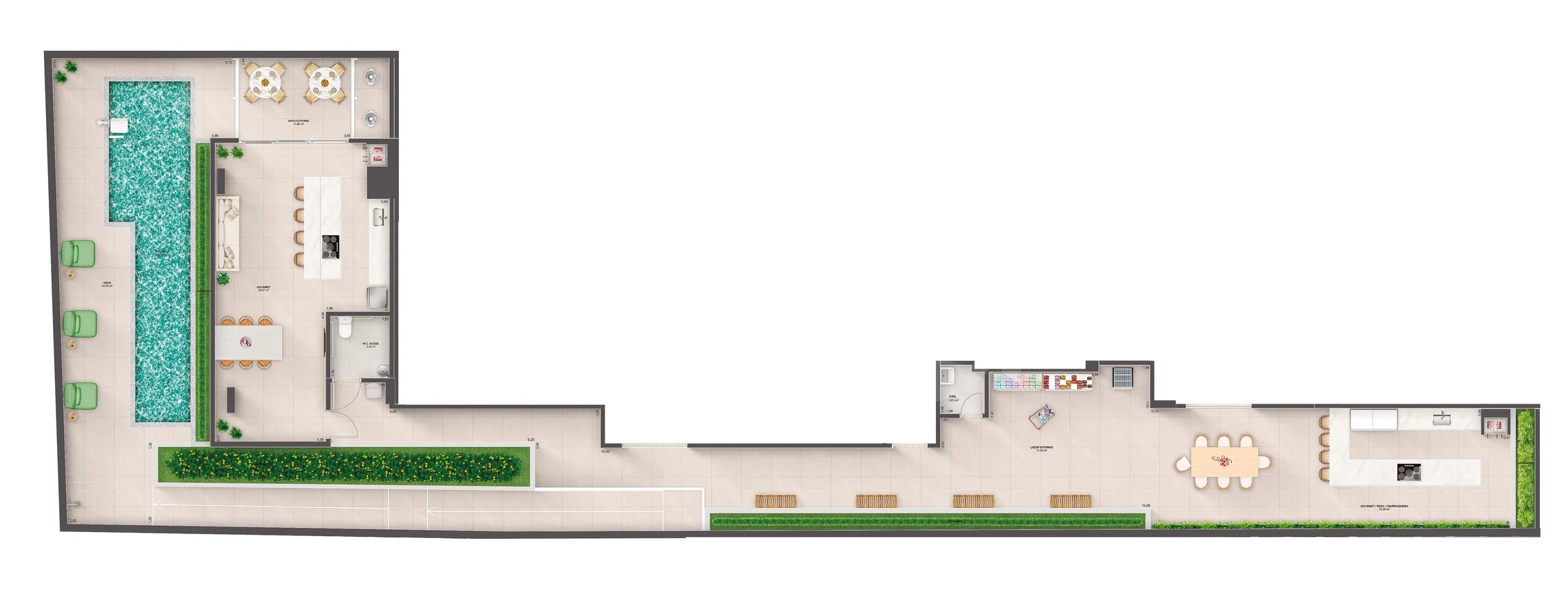 Planta — Pavimento lazer