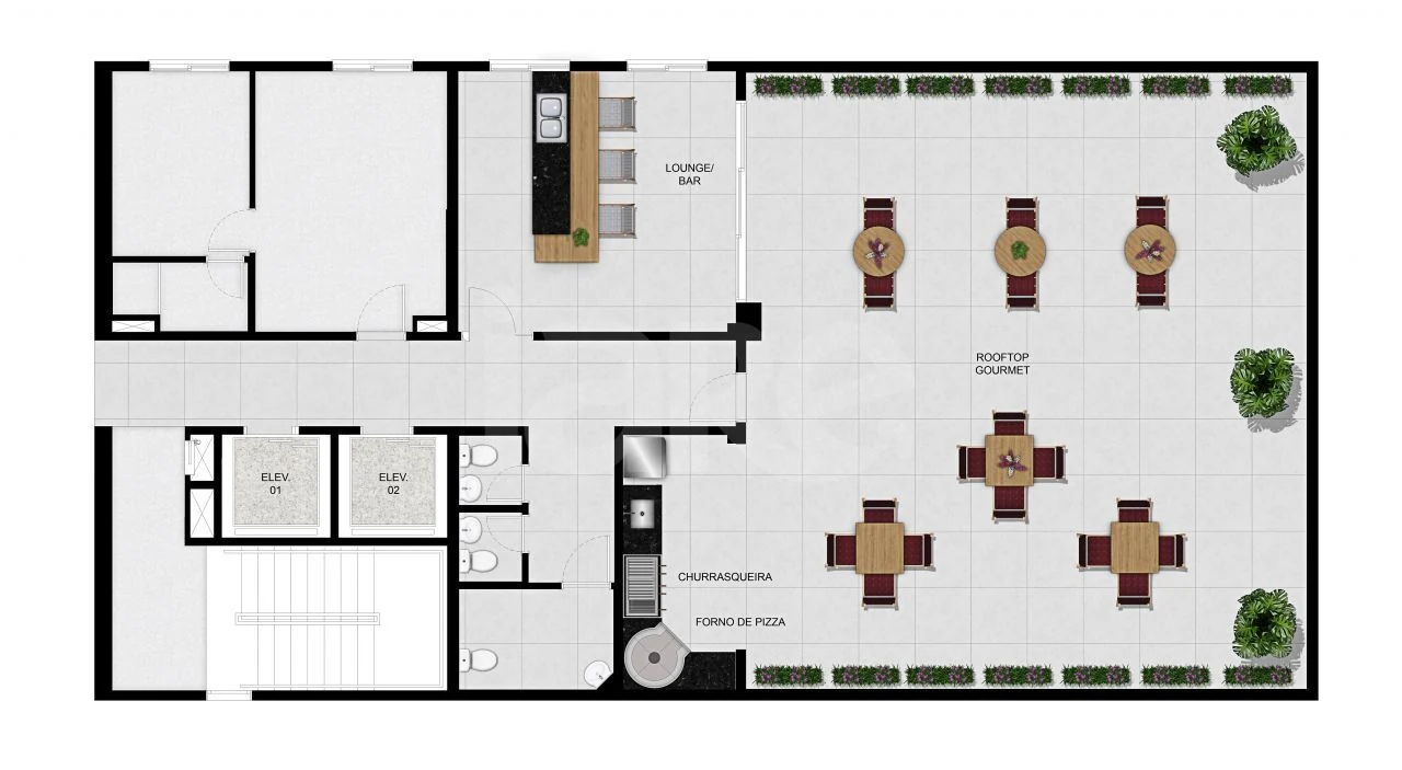Planta — Pavimento rooftop