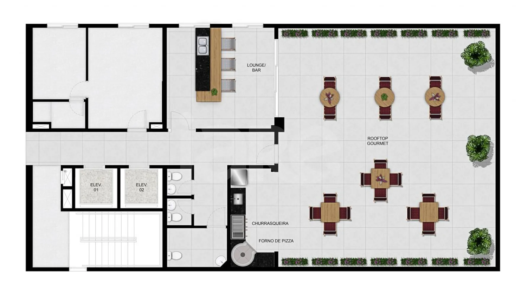 Planta — Pavimento rooftop