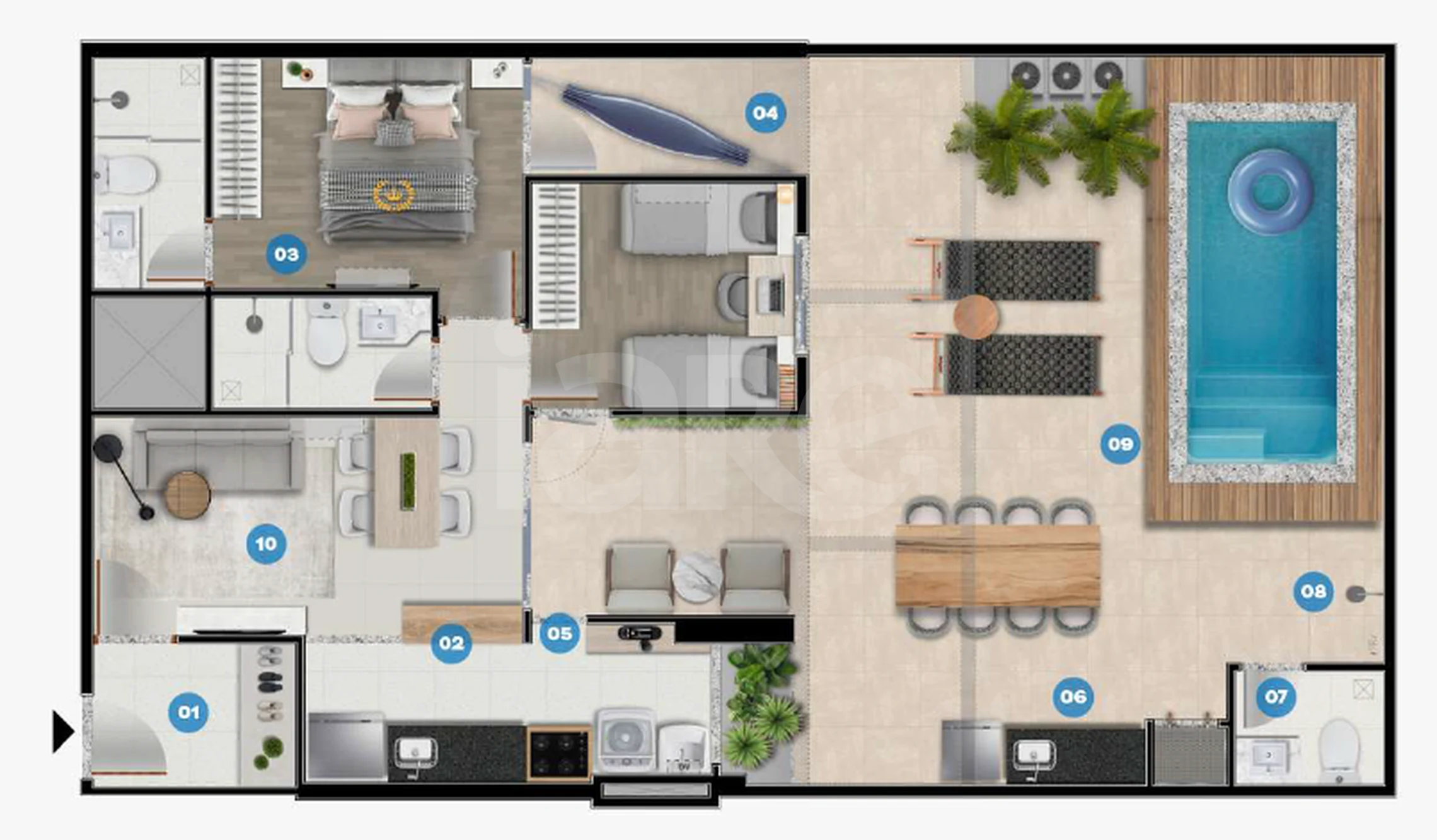 Planta — Cobertura Duplex 106,22 m²