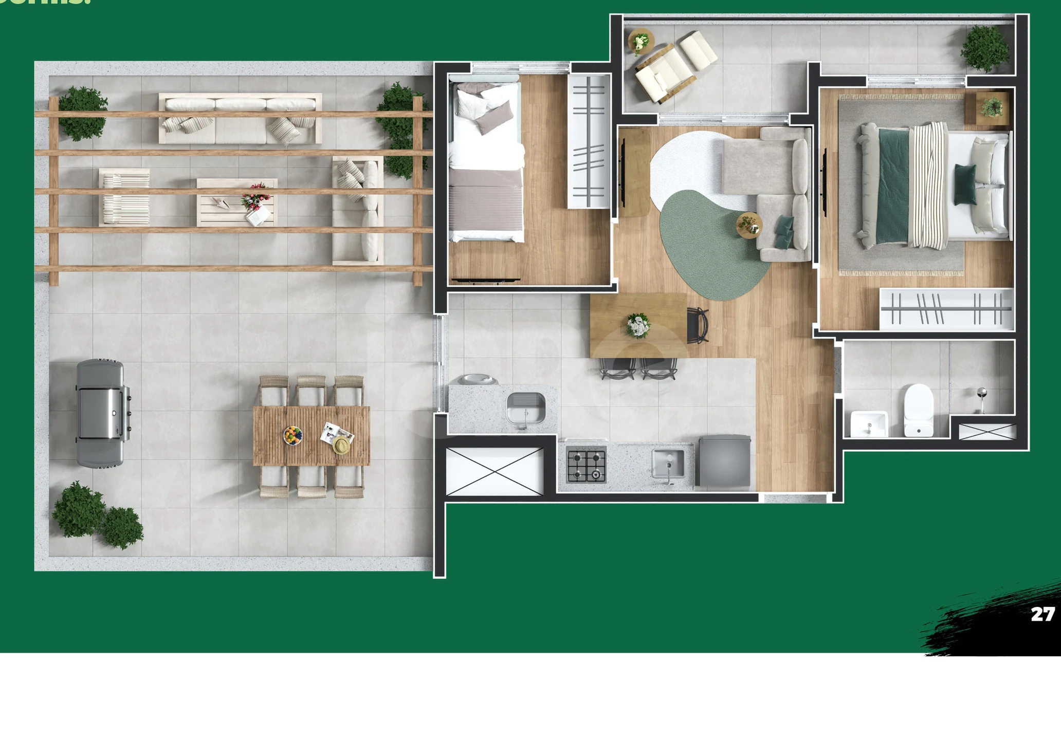 Planta — Garden 70,74 m²