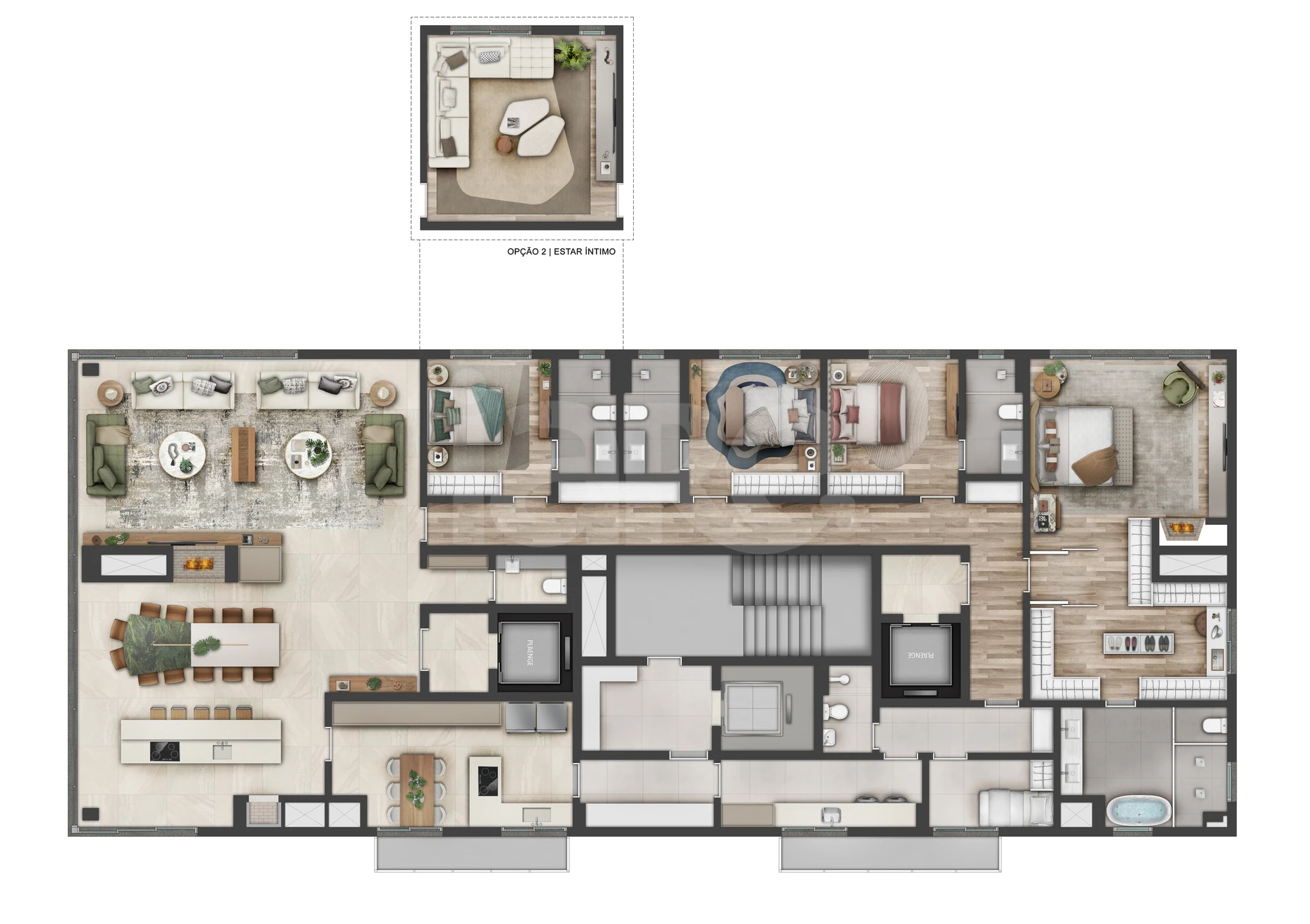 Planta — Apartamento 322,18 m²