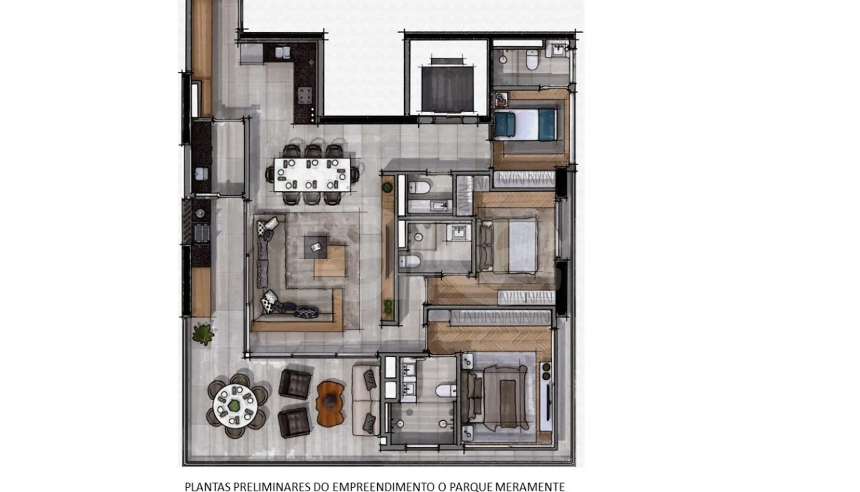Planta — Apartamento 163,92 m²