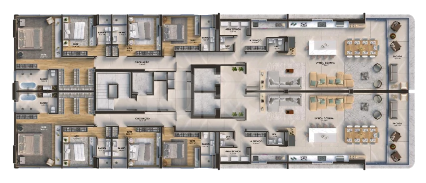 Planta — Pavimento 33