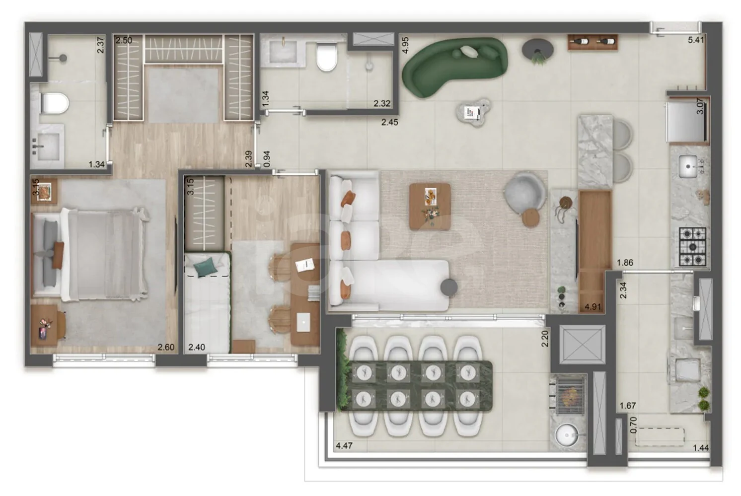 Planta — Garden 89,13 m²
