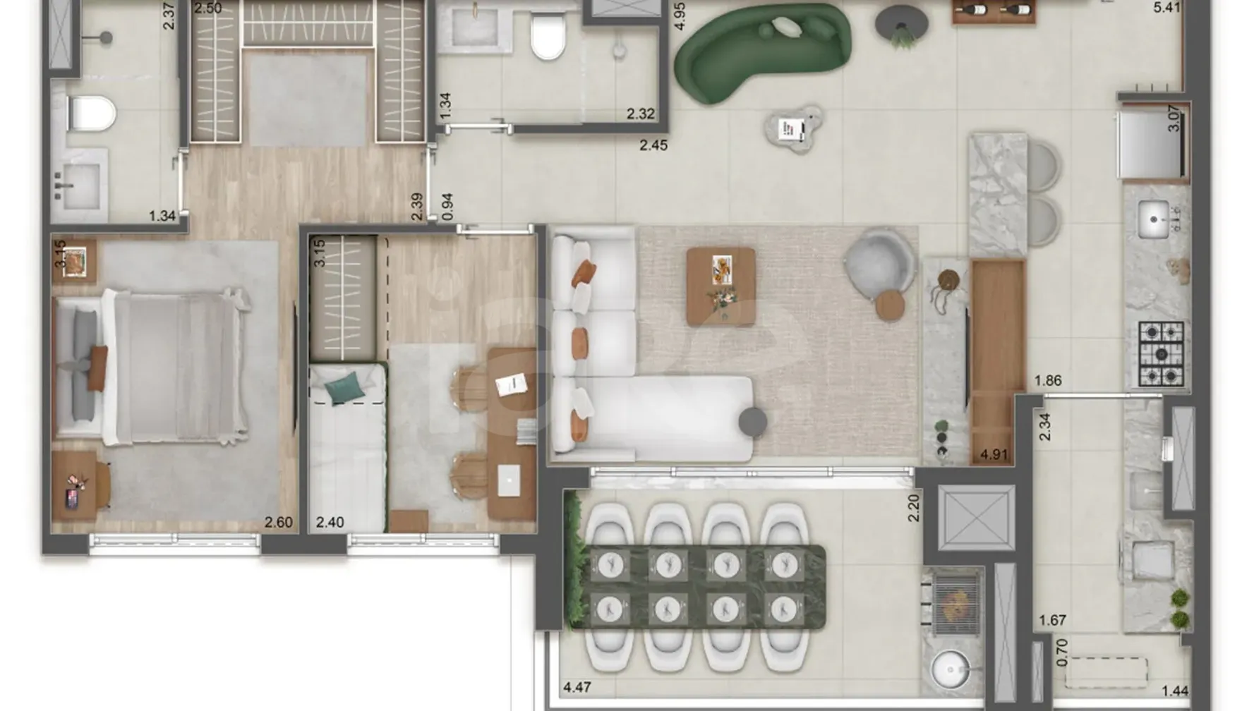 Planta — Garden 89,13 m²