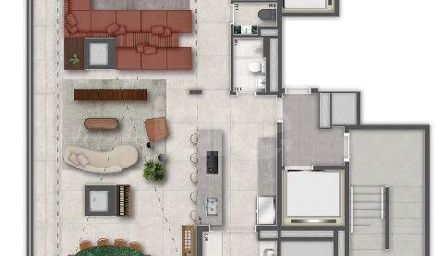 Planta — Cobertura Horizontal 296,37 m²