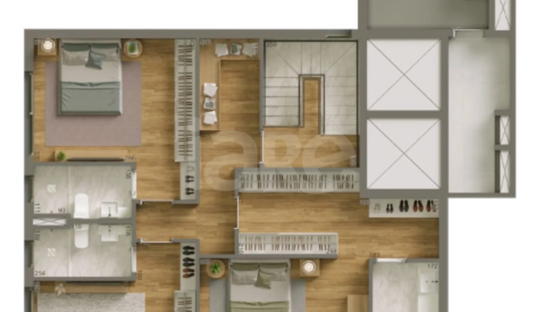 Planta — Cobertura Duplex 214,48 m²