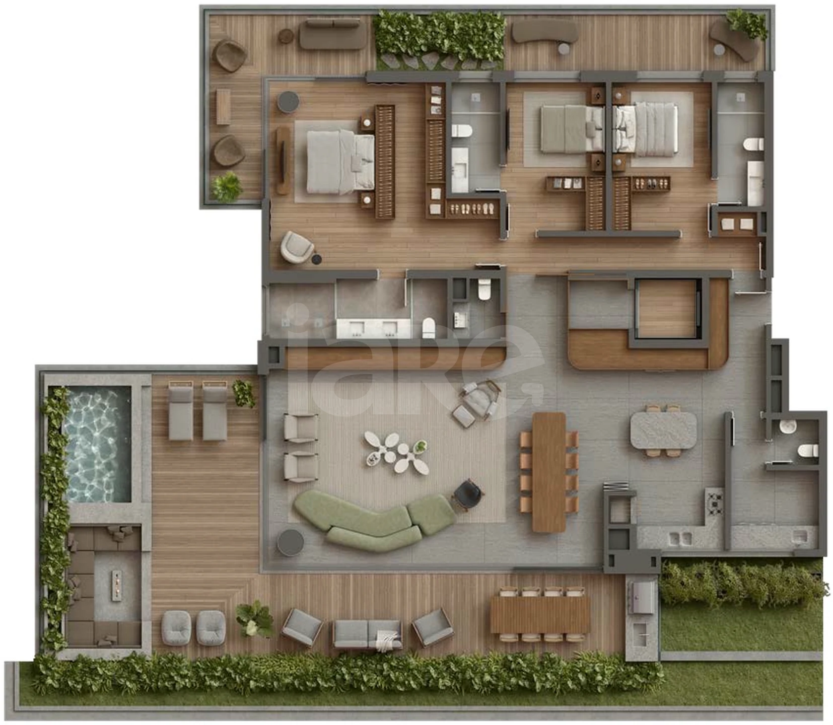 Planta — Garden 375,98 m²