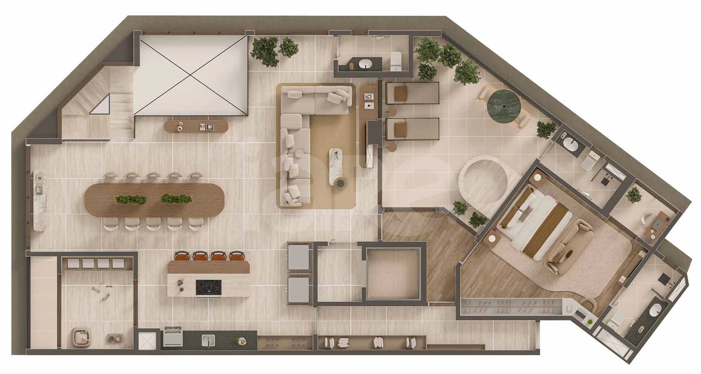 Planta — Cobertura Duplex 375,15 m²