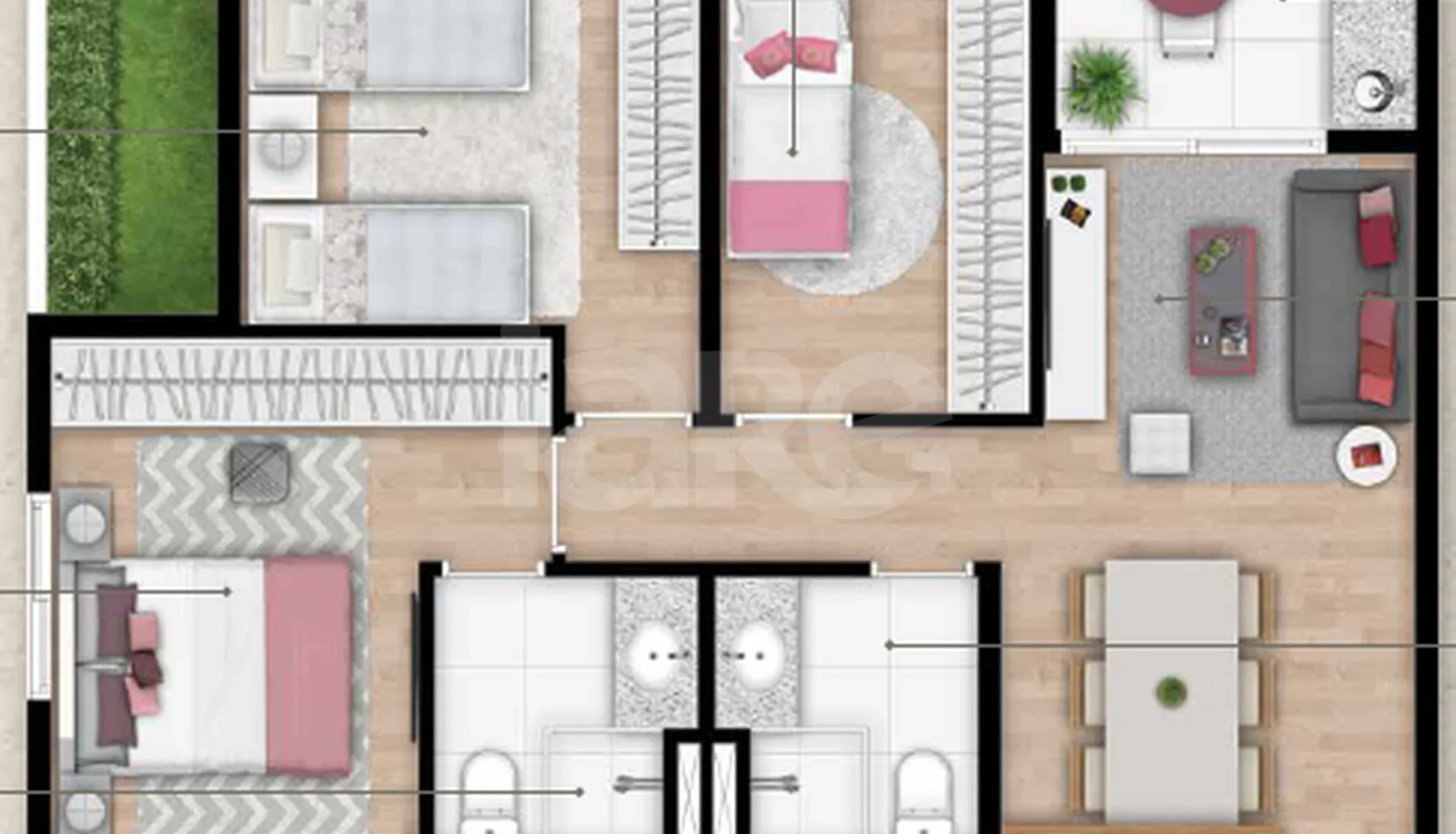 Planta — Garden 84,28 m²
