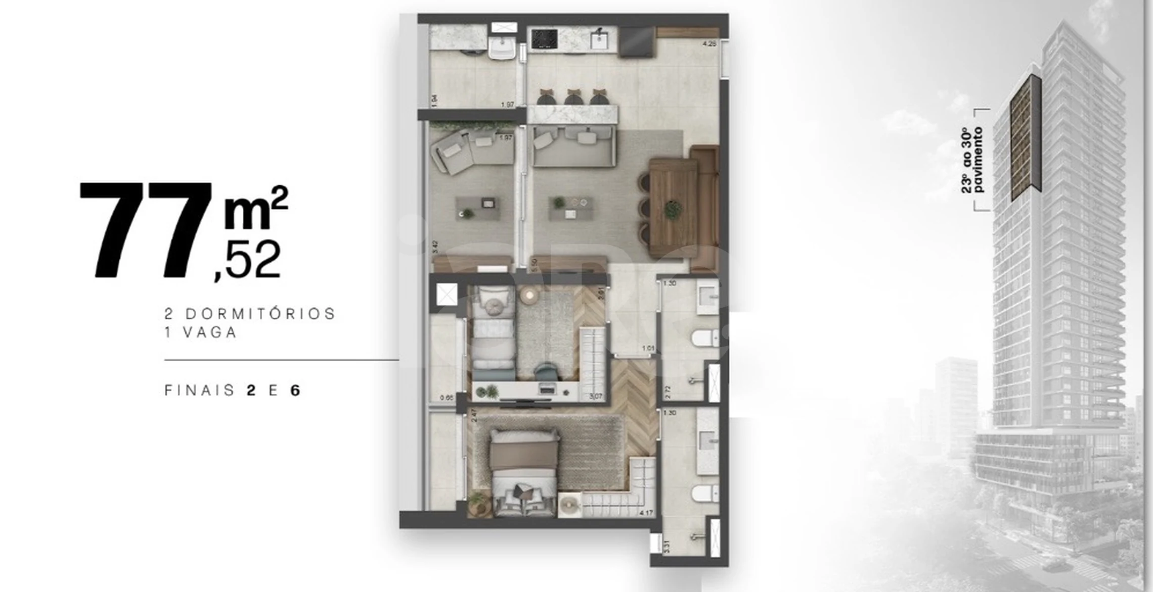 Galeria Lorena - Apartamento com 75,27 m², em Jardim Paulista — foto 9