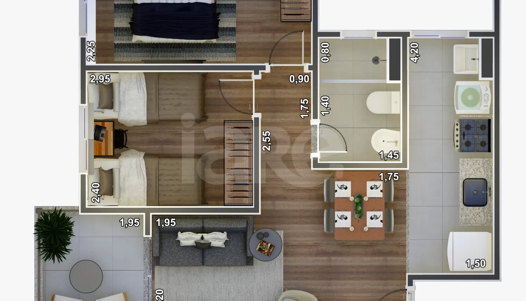 Planta — Garden 45,19 m²