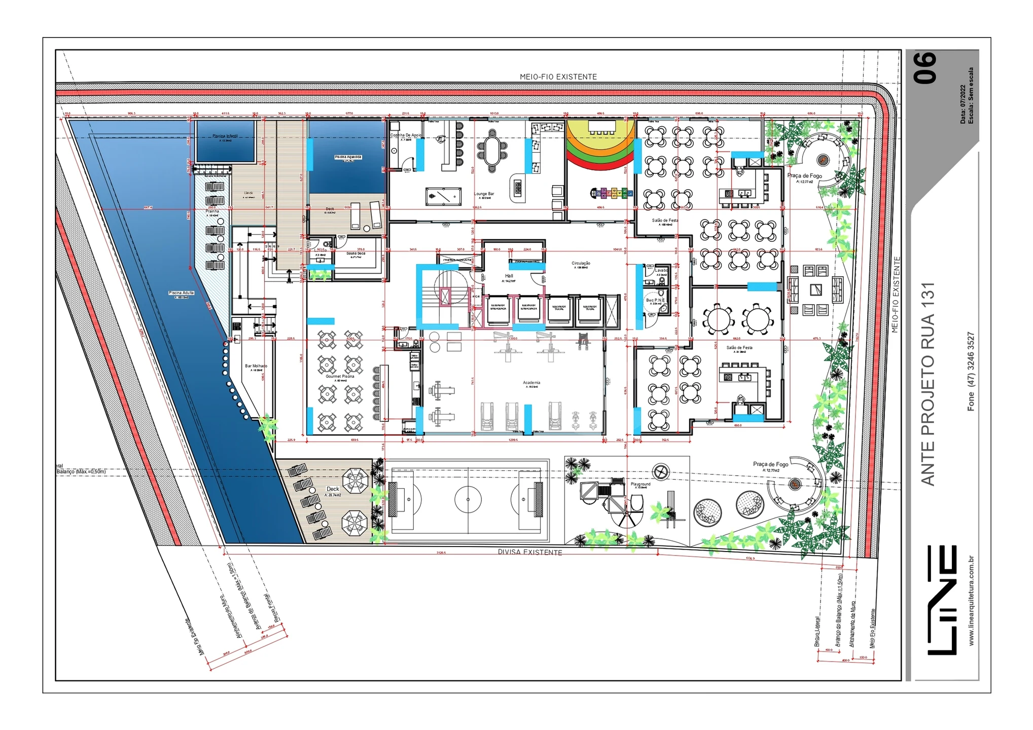 Planta — Pavimento lazer