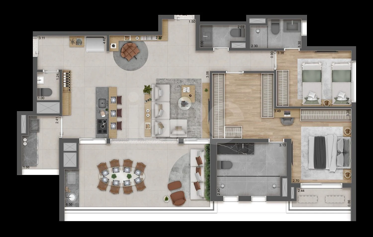 Planta — Garden 122,56 m²