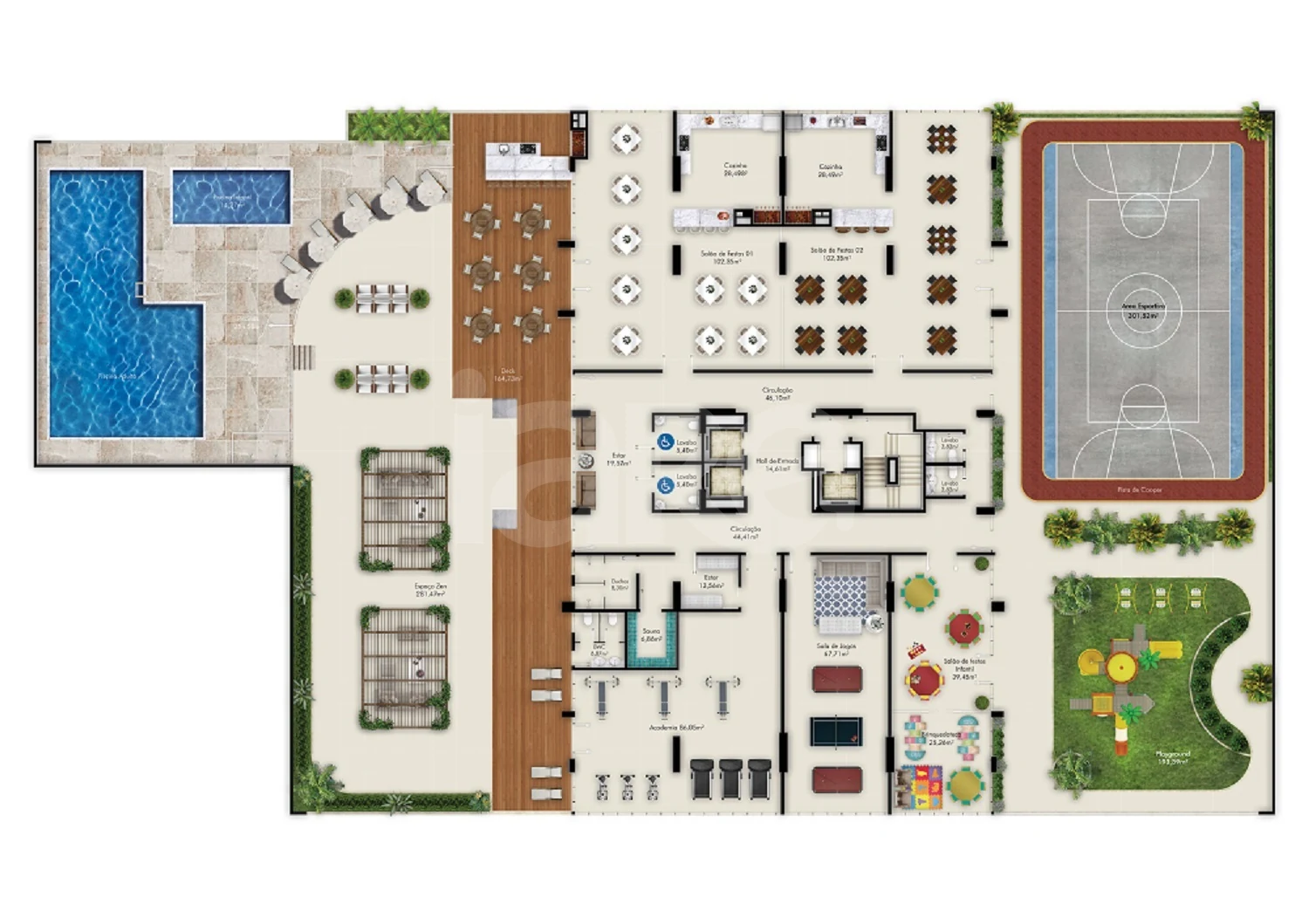 Planta — Pavimento lazer