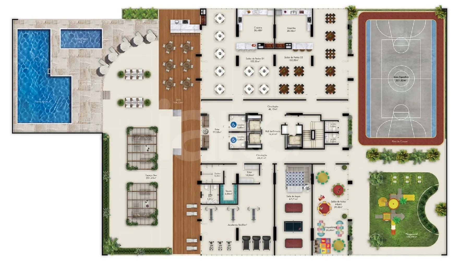 Planta — Pavimento lazer