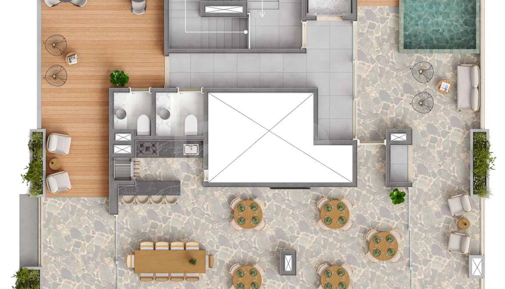 Planta — Pavimento rooftop