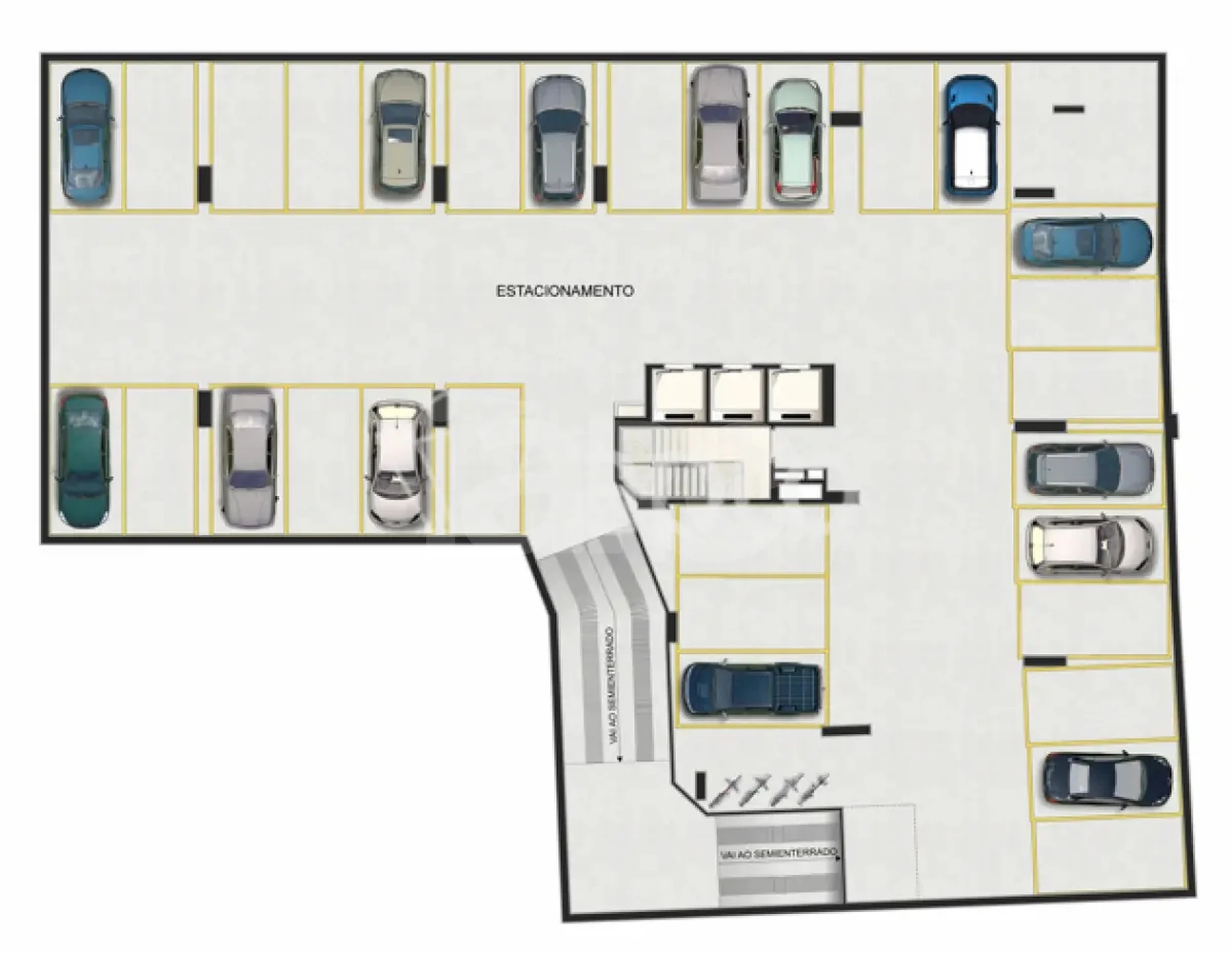 Planta — Pavimento garagem 02