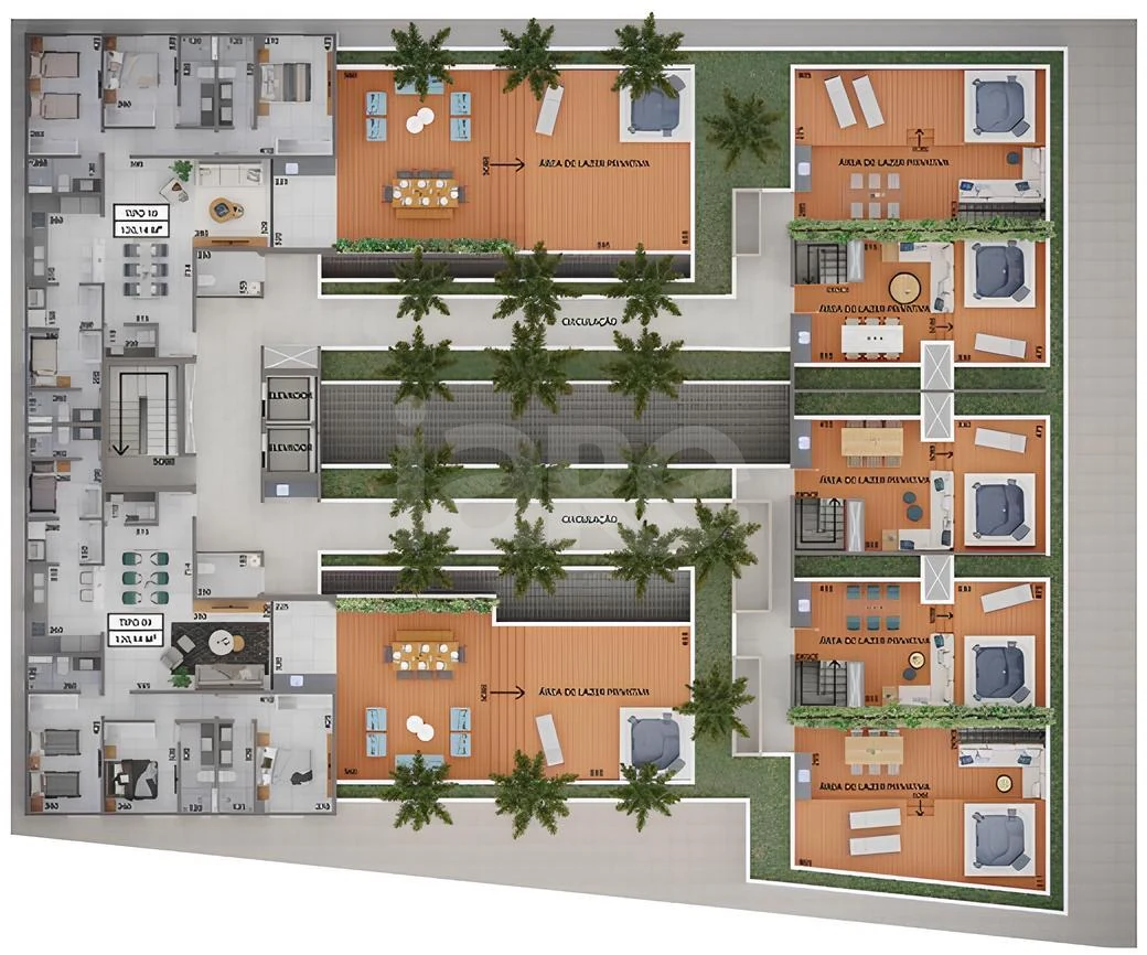 Planta — Pavimento cobertura